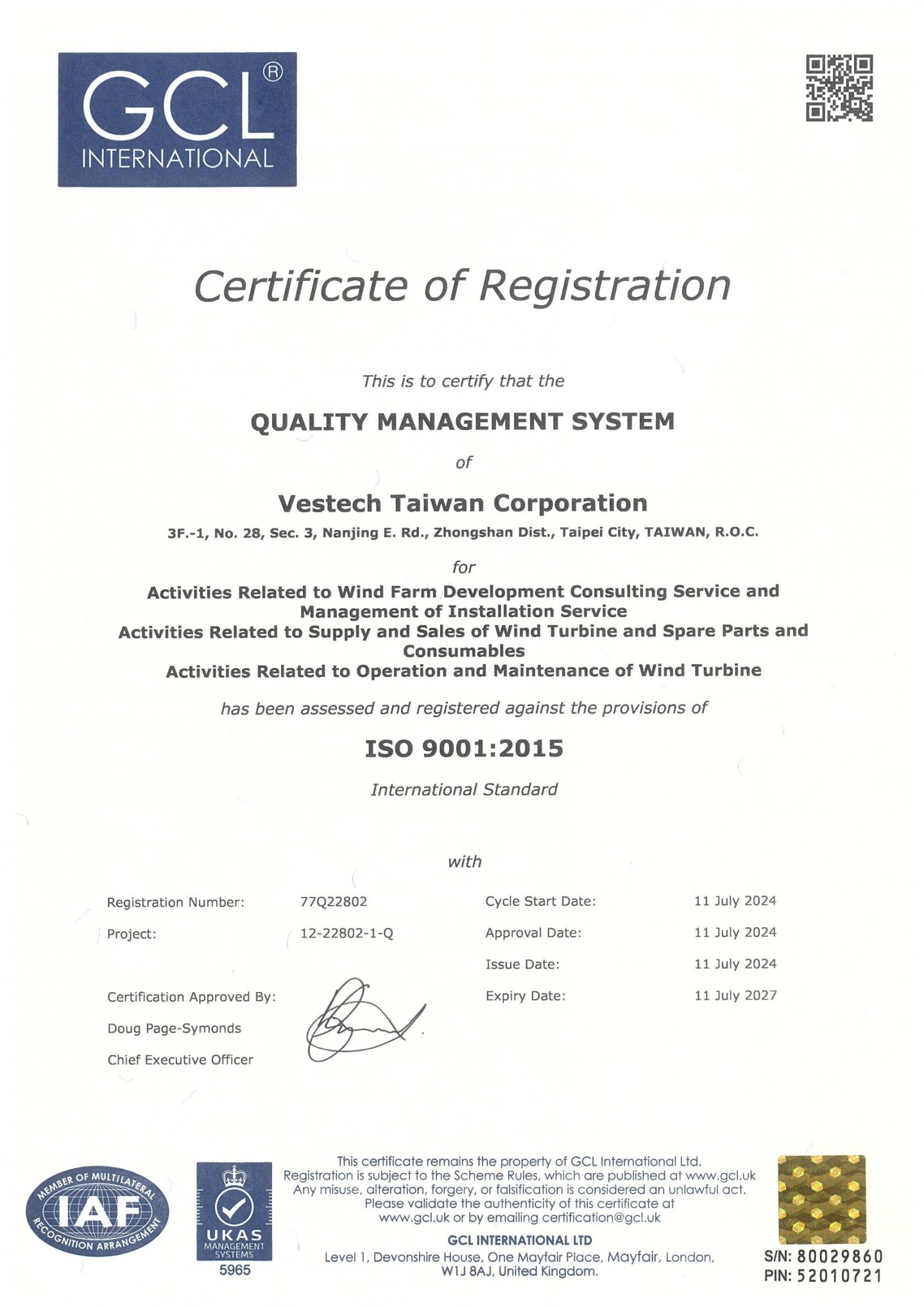 Vestech Has Passed ISO 9001:2015 Third Party Audit